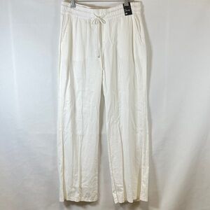 NY&C Soho Street Linen Blend Casual Pull-on Drawstring Waist Beach Comfy Pants